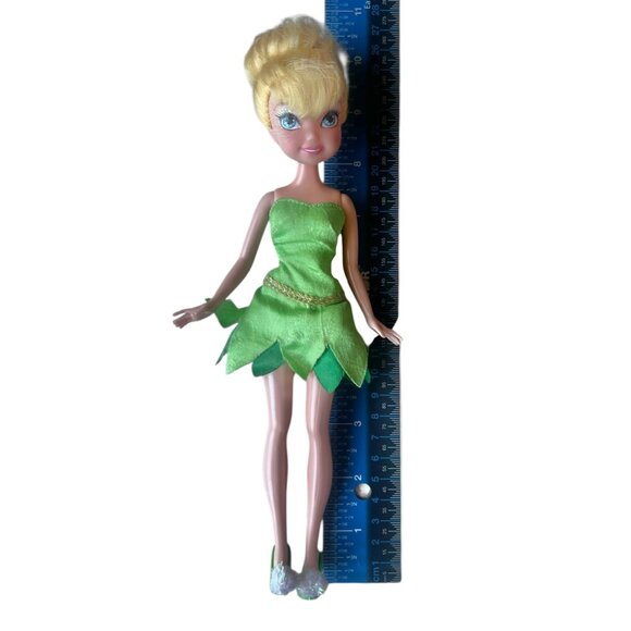 Disney Tinkerbell Doll 2010 Blonde Hair Green Dress Collectible - Picture 5 of 11